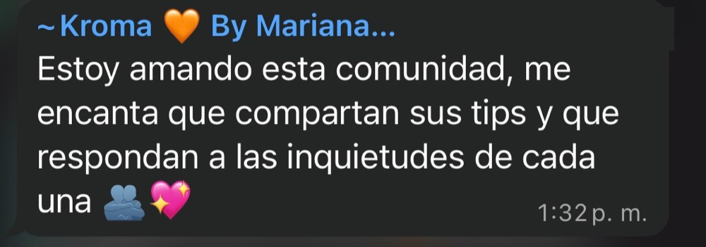 Testimonio de Kroma By Mariana