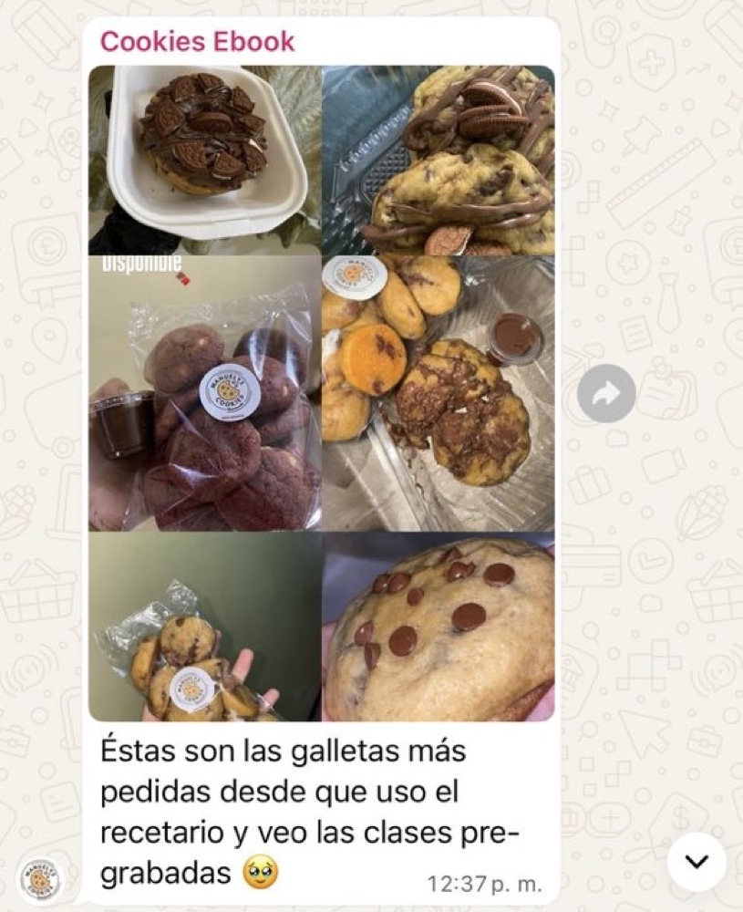 Galletas de una clienta del recetario